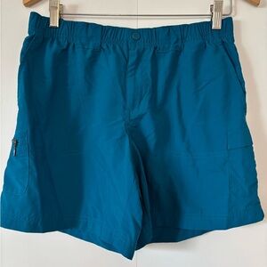 Columbia Women’s Cargo Hiking Shorts Small Blue Quick Dry Nylon Outdoor